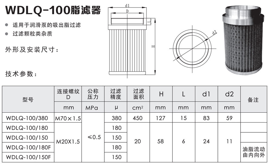 WDLQ-100脂滤器